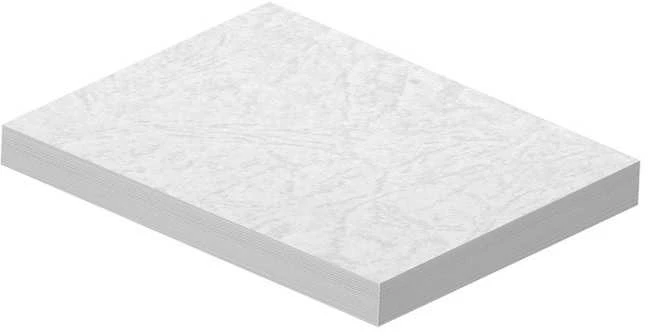 Įrišimo nugarėlės FOROFIS, A4, 230gsm, odos imitacija, 100 vnt., baltos sp.