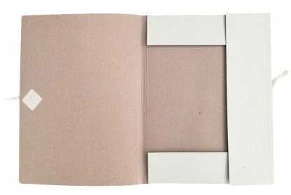 Kartoninis segtuvėlis su raišteliais išorėje, A4, 270 gsm, baltos sp.
