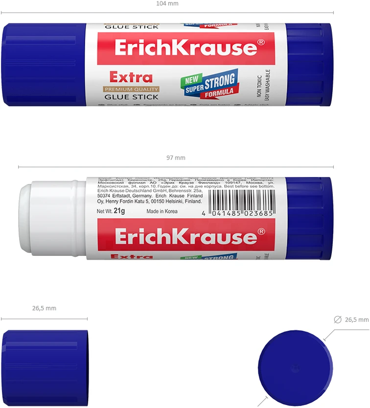 Klijų pieštukas EXTRA, ErichKrause, 21 g