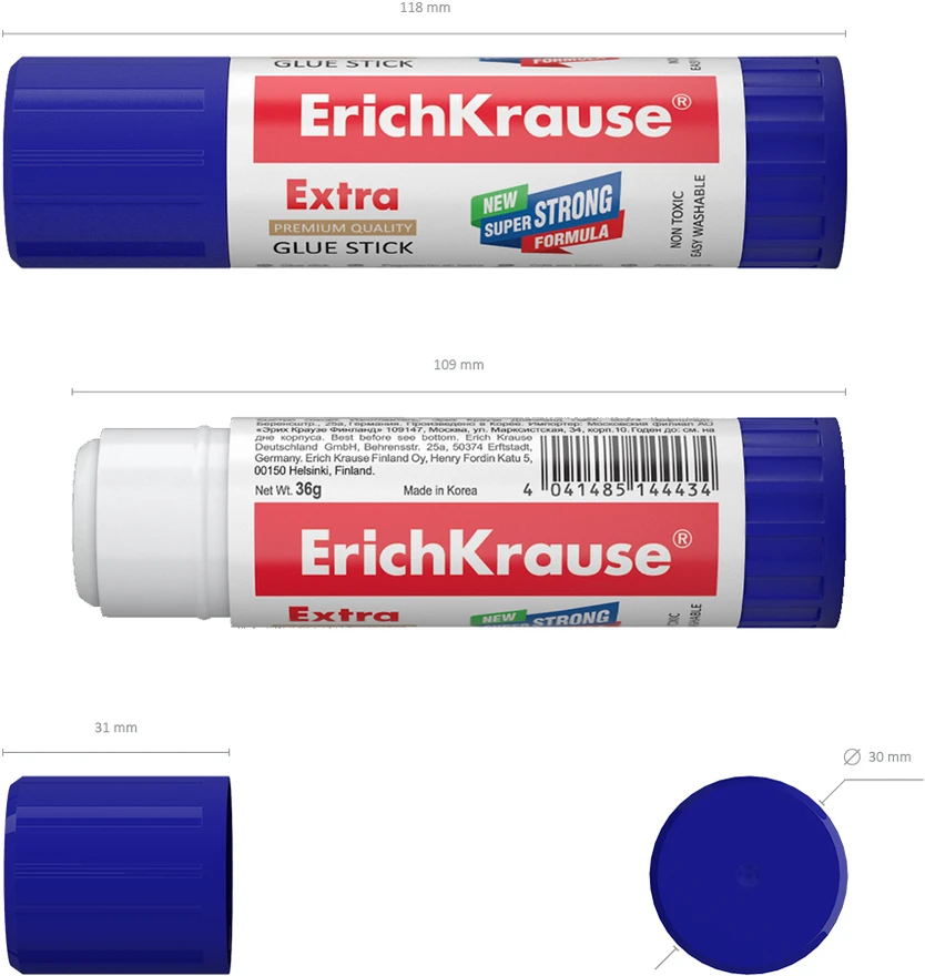 Klijų pieštukas EXTRA, ErichKrause, 36 g