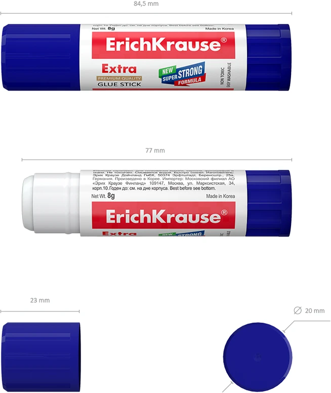 Klijų pieštukas EXTRA, ErichKrause, 8 g