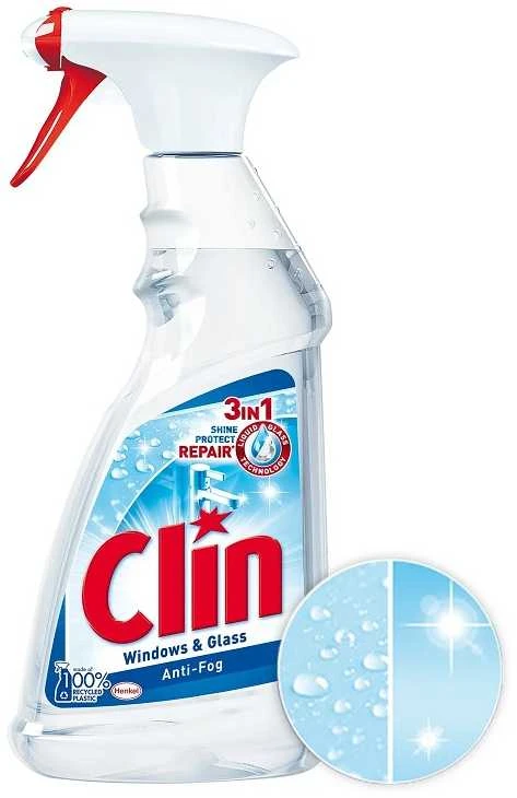 Langų valiklis CLIN Streak Free Windows & Mirrors Anti-Fog, 500 ml