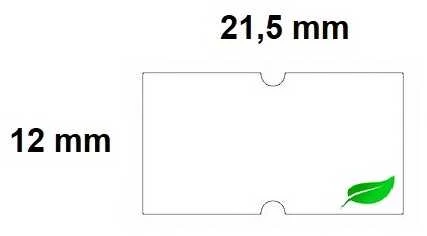 Lipnios etiketės į kainų ženklintuvus, 21,5x12mm, silpno lipnumo, 1000 etik., baltos sp.