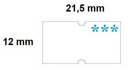 Lipnios etiketės į kainų ženklintuvus, 21,5x12mm, stipraus lipnumo, 1000 etik., baltos sp.