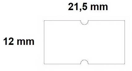 Lipnios etiketės į kainų ženklintuvus, 21,5x12mm, 1000 etik., baltos sp.
