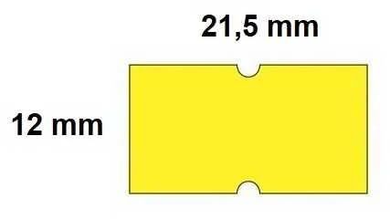 Lipnios etiketės į kainų ženklintuvus, 21,5x12mm, 1000 etik., geltonos sp.