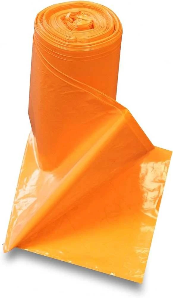 Maišeliai maisto atliekoms, 450x510mm, 8 litrai, 25 vnt., 30mkr, LDPE plastikas, oranžinės sp.
