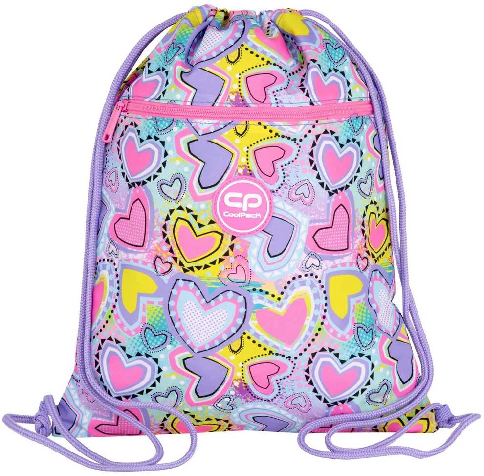 Cool Pack Maišelis sportinei aprangai PASTEL HEARTS, CoolPack, 425x325mm