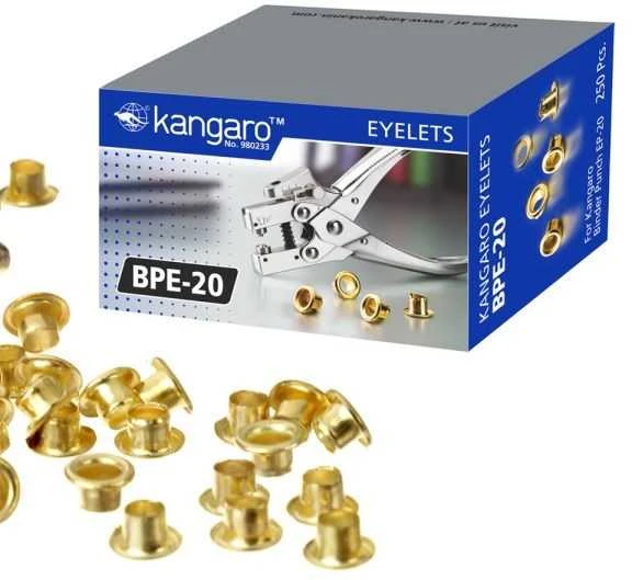 Kniedės, Kangaro ? 4.5 mm, variuotos (250), iki 20 lapų 1117-004