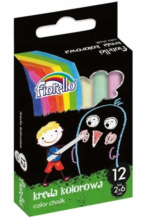 Grand Mokyklinė kreida FIORELLO, 12 vnt., įvairių sp.