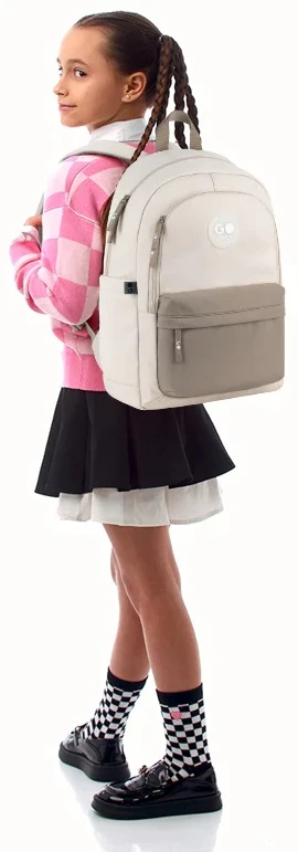 Mokyklinė kuprinė EDUCATION, GoPack, 15 L, 540 g, kreminės sp.