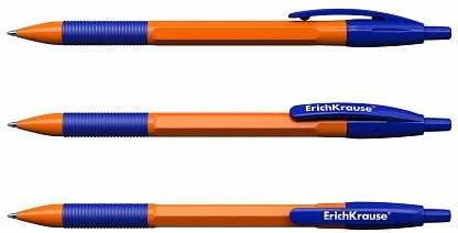 Orange Automatinis tušinukas R-301 Oranžinis MATIC&GRIP, ErichKrause, 0.7mm, mėlynos sp.