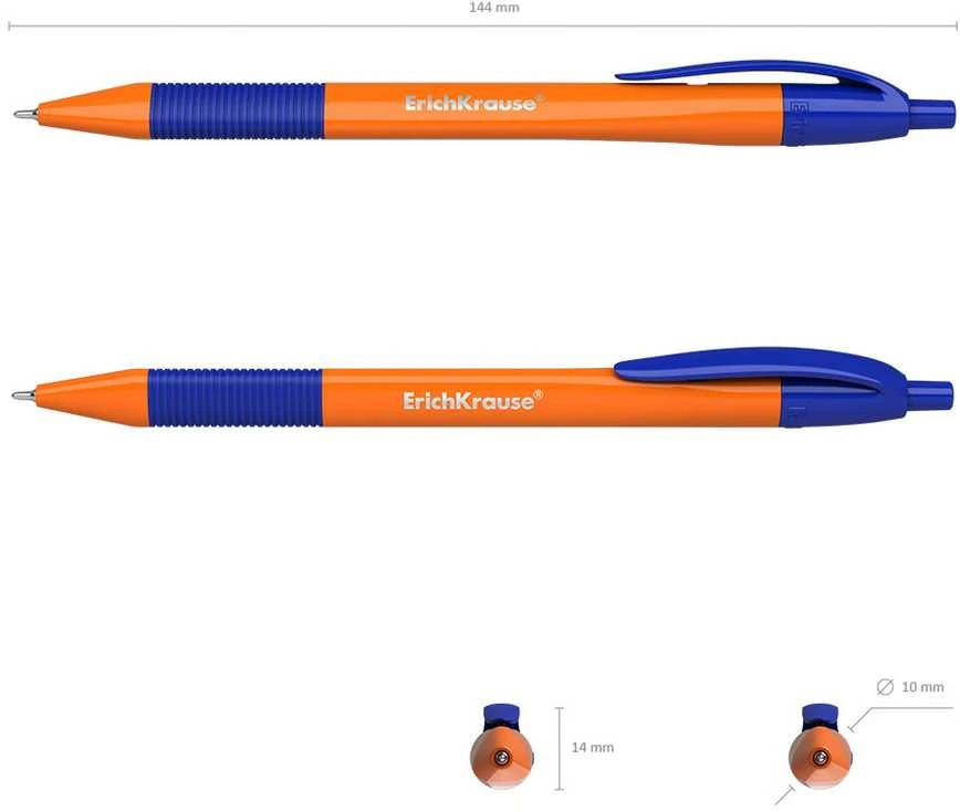 Orange Ultra glide automatinis tušinukas U-209 Oranžinis MATIC&GRIP, ErichKrause, 0.7mm, mėlynos sp.