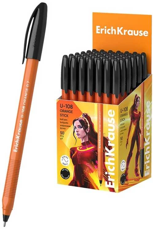 Orange Ultra glide tušinukas U-108 Oranžinis STICK, ErichKrause, 0.7mm, juodos sp.