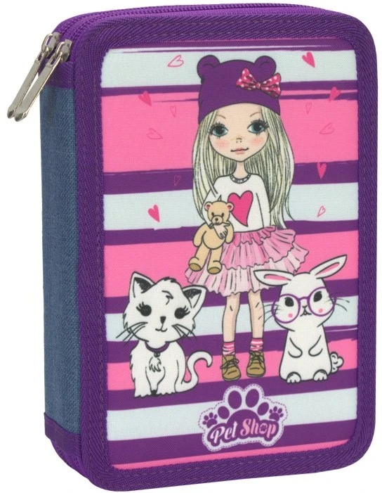 Penalas PET SHOP, CoolForSchool, 205x140x45 mm, su 2-iem atverčiamais skyriais