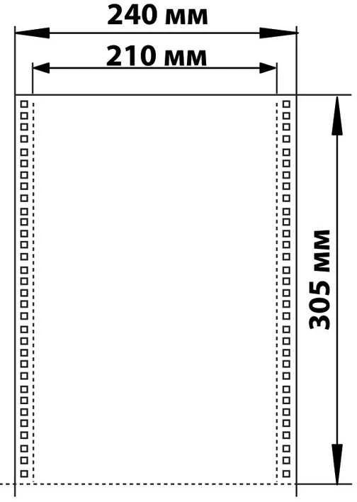 Technoinform Perforuotas popierius vienasluoksnis A4 15-210-15x12