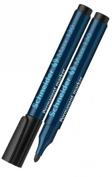 Žymeklis permanentinis Schneider Maxx 130, 1-3 mm, apvali galvutė, juodas 1213-018
