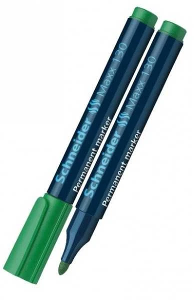 Schneder Žymeklis permanentinis Schneider Maxx 130, 1-3 mm, apvali galvutė, žalias 1213-021