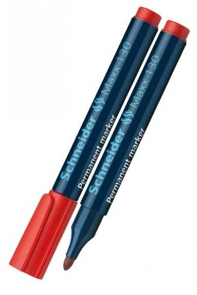 Žymeklis permanentinis Schneider Maxx 130, 1-3 mm, apvali galvutė, raudonas 1213-019