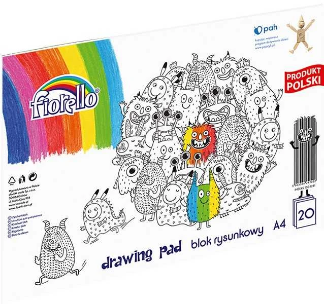 Piešimo albumas FIORELLO, A4, 20 lapų, 80gsm