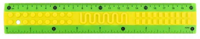 Plastikinė liniuotė CLASSIC, Kite, 20 cm, žalios / geltonos sp.