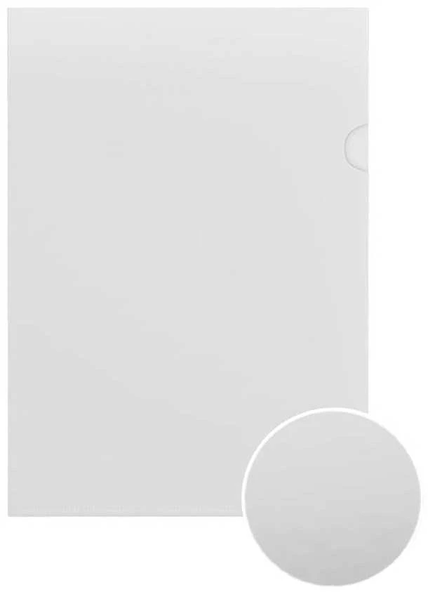 Plastikiniai L formos aplankai GLOSSY CLASSIC, ErichKrause, A4, 180mkr, 12 vnt., skaidrūs
