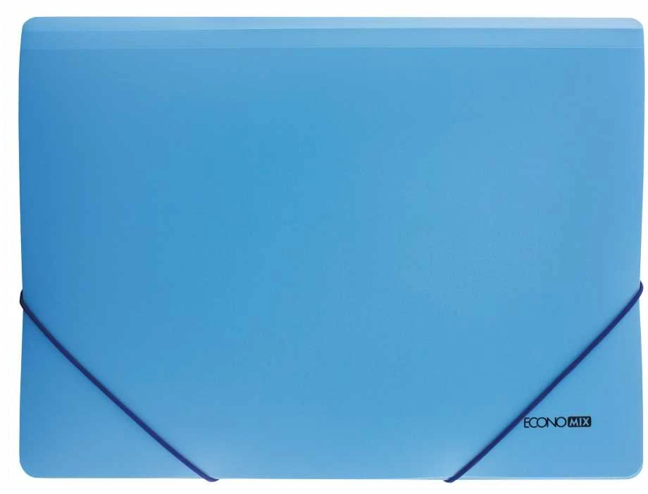 Plastikinis dėklas su guma, EconoMix, A4, 500 mkr, nepermatomas, įvairių sp.