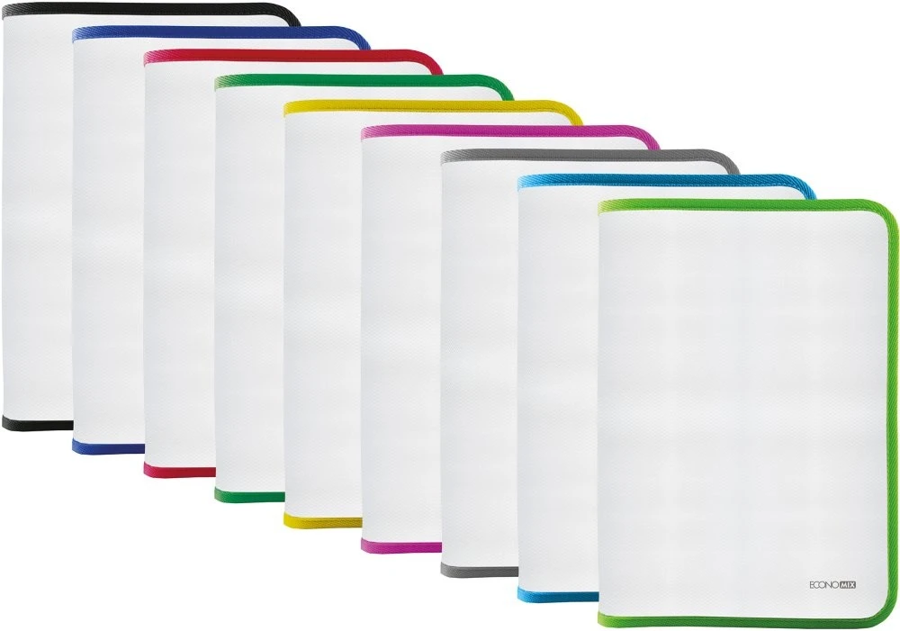Plastikinis dėklas su užtrauktuku ECONOMIX, B5, 500 mkr, žalios sp. užtraukt.
