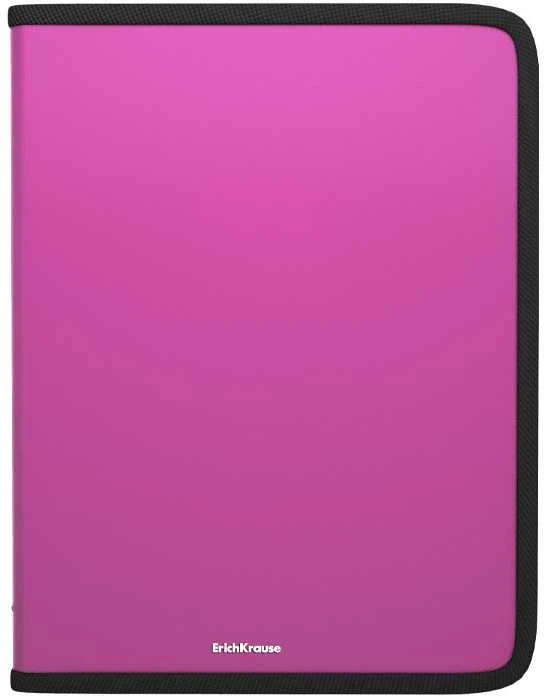 Plastikinis dėklas su užtrauktuku Matinis VIVID, ErichKrause, A4+, 500mkr, 4 sp.