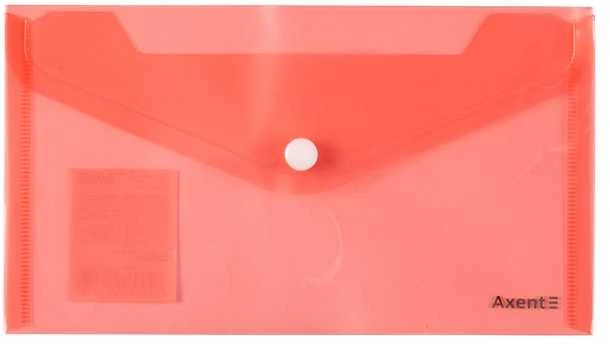 Plastikinis vokas su spaustuku AXENT, DL, 180mkr, permatomas, įvairių sp.
