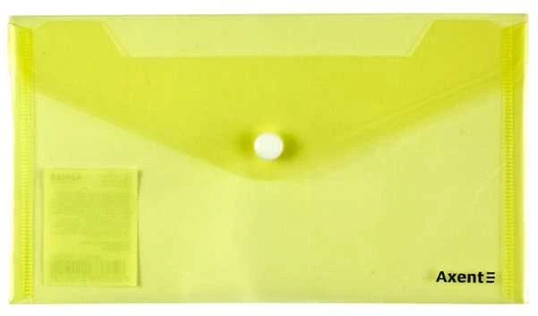 Plastikinis vokas su spaustuku AXENT, DL, 180mkr, permatomas, įvairių sp.