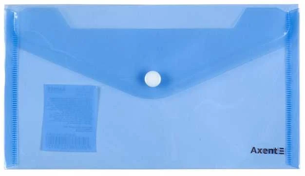 Plastikinis vokas su spaustuku AXENT, DL, 180mkr, permatomas, įvairių sp.