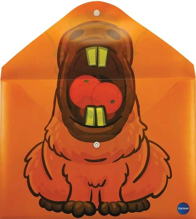 Plastikinis vokas su spaustuku SAY AAA, Centrum, A4, 180mkr, permatomas, 5 motyvai