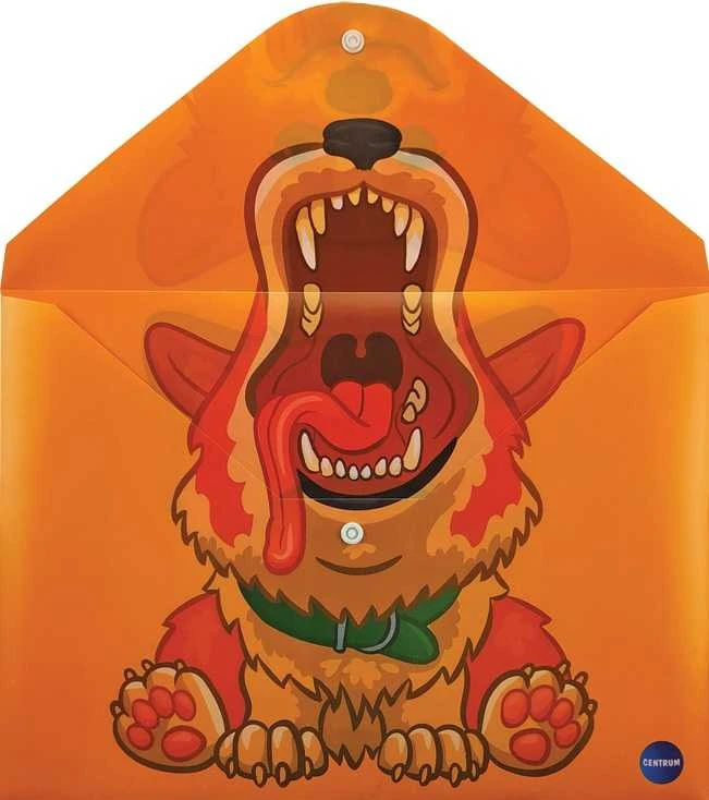 Plastikinis vokas su spaustuku SAY AAA, Centrum, A4, 180mkr, permatomas, 5 motyvai