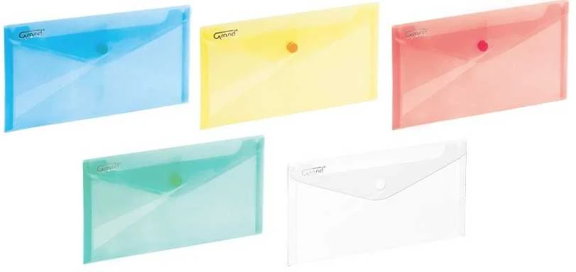 Plastikinis vokas su spaustuku ZP-046-DL, Grand, DL, 180mkr, skaidrus