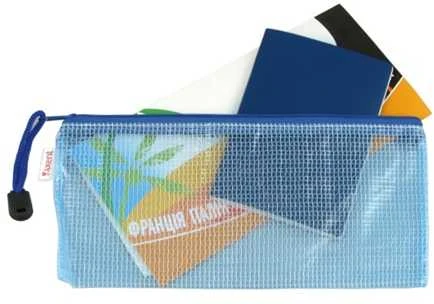 Plastikinis vokas su užtrauktuku AXENT, A4, 180mkr, permatomas, 4 sp.
