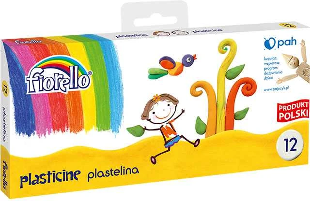 Minkštas plastilinas FIORELLO, 12 sp. po 16 g