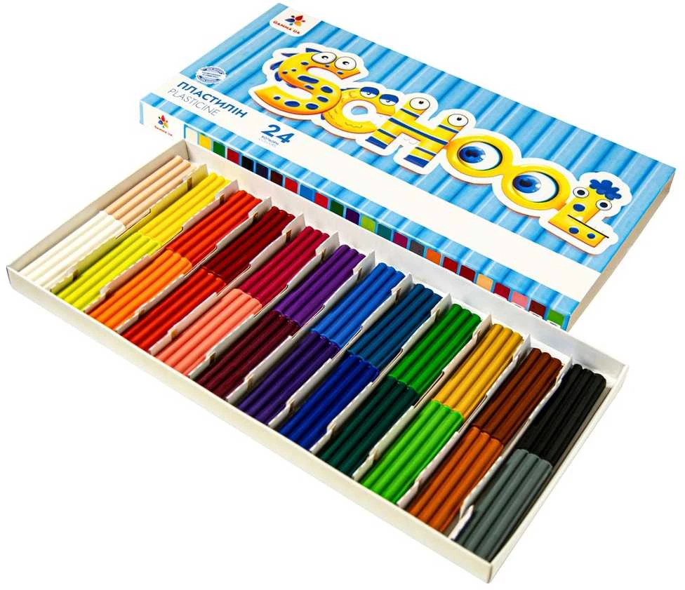 Plastilinas GAMMA'UA, 24 sp. po 12 g, su peiliuku