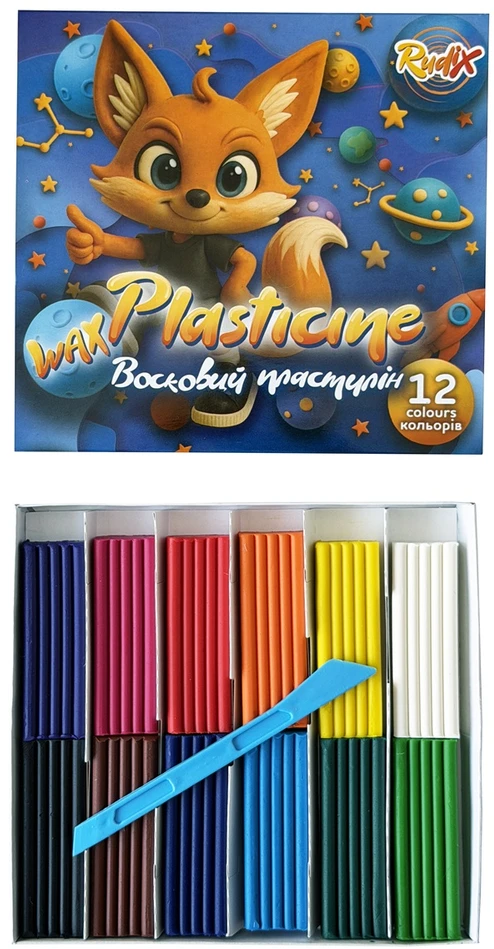 Gamma Plastilinas RUDIX 12 spalvų, 20g