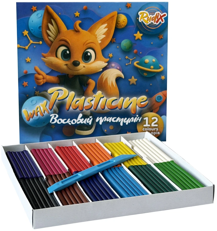 Gamma Plastilinas RUDIX 12 spalvų, 20g