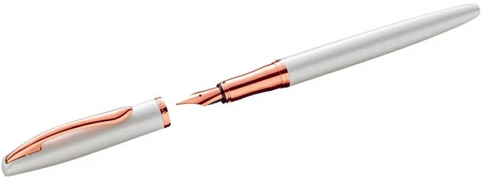 Plunksnakotis JAZZ NOBLE, Pelikan, baltos sp. metalinis korpusas, dovanų dėžutėje