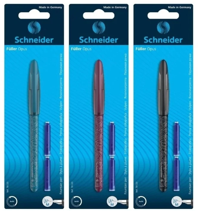 Plunksnakotis OPUS, Schneider, M storio plunksna, su 2-iem kapsulėm, D+K