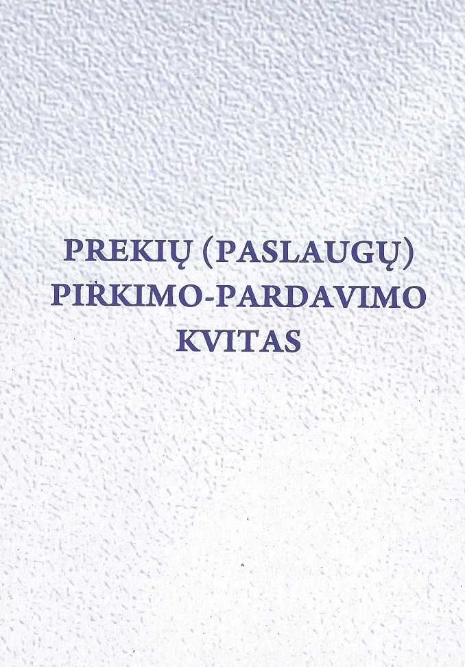Technoinform Prekių (paslaugų) pirkimo-pardavimo kvitas be numeracijos A6