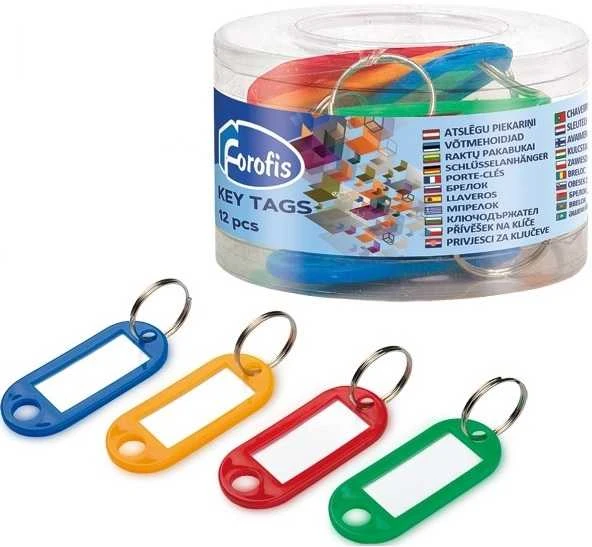 Raktų pakabukas FOROFIS, 50x22mm, plastikinis, įvairių sp.