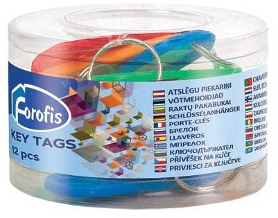 Raktų pakabukas FOROFIS, 50x22mm, plastikinis, įvairių sp.