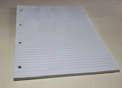 Rašomasis popierius, A4, linija, 100 lapų, 70 gsm, su skylutėmis šone
