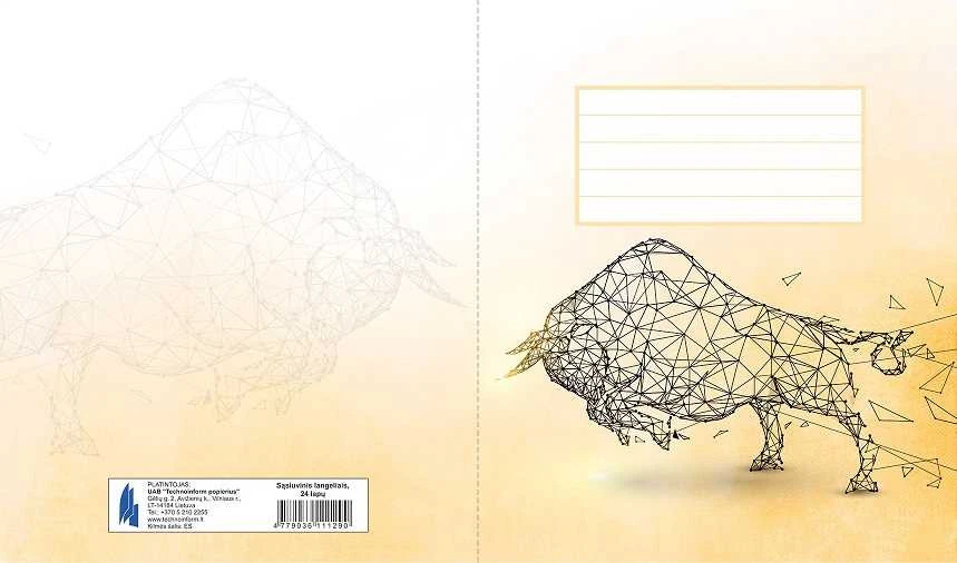 Sąsiuvinis, A5, langeliais, 24 lapai, 70gsm