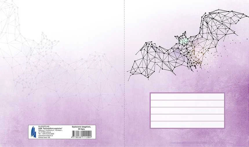 Sąsiuvinis, A5, langeliais, 24 lapai, 70gsm