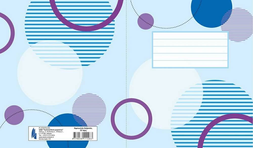 Technoinform Sąsiuvinis, A5, linija, 32 lapai, 70 gsm