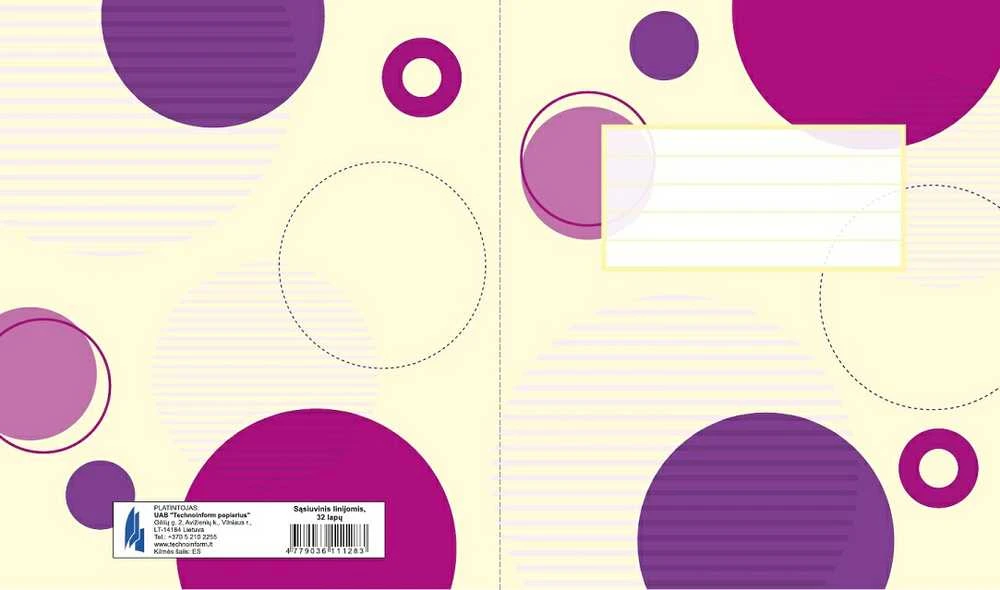 Technoinform Sąsiuvinis, A5, linija, 32 lapai, 70 gsm